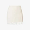 Exclusive Rena Tassel-hem Organic-cotton Mini Skirt -Ted Baker Store R04174180 CREAM M