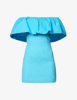 Rebecca Vallance Cecily Off-the-shoulder Stretch-woven Mini Dress