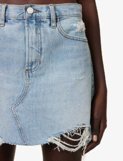 FRAME Le High ‘N’ Tight Distressed Recycled Denim-blend Mini Skirt -Ted Baker Store R04174420 LEGACYBAINES ALT04