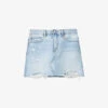 FRAME Le High βNβ Tight Distressed Recycled Denim-blend Mini Skirt 1 FRAME Le High βNβ Tight Distressed Recycled Denim-blend Mini Skirt -Ted Baker Store R04174420 LEGACYBAINES M