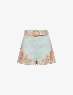 Zimmermann Devi Paisley-print Linen Shorts