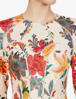 Zimmermann Ginger Floral-print Linen Midi Dress -Ted Baker Store R04174617 IVORYFLORAL ALT04