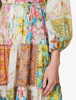 Zimmermann Halcyon V-neck Cotton Maxi Dress -Ted Baker Store R04174634 MULTI ALT04