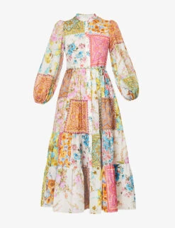 Zimmermann Halcyon V-neck Cotton Maxi Dress
