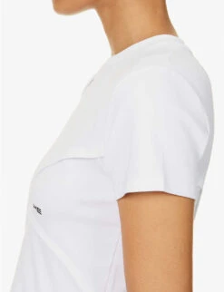Deconstructed Asymmetric-hem Stretch-cotton Top -Ted Baker Store R04174798 WHITE ALT03