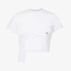 Deconstructed Asymmetric-hem Stretch-cotton Top 2 Deconstructed Asymmetric-hem Stretch-cotton Top -Ted Baker Store R04174798 WHITE M