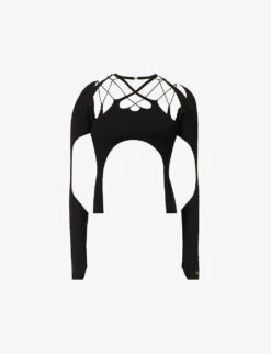 Vapor Cut-out Asymmetric Woven Top