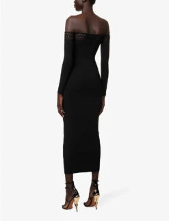 Vienne Cut-out Knitted Maxi Dress 10 Vienne Cut-out Knitted Maxi Dress -Ted Baker Store R04179396 NOIRALAIA ALT03