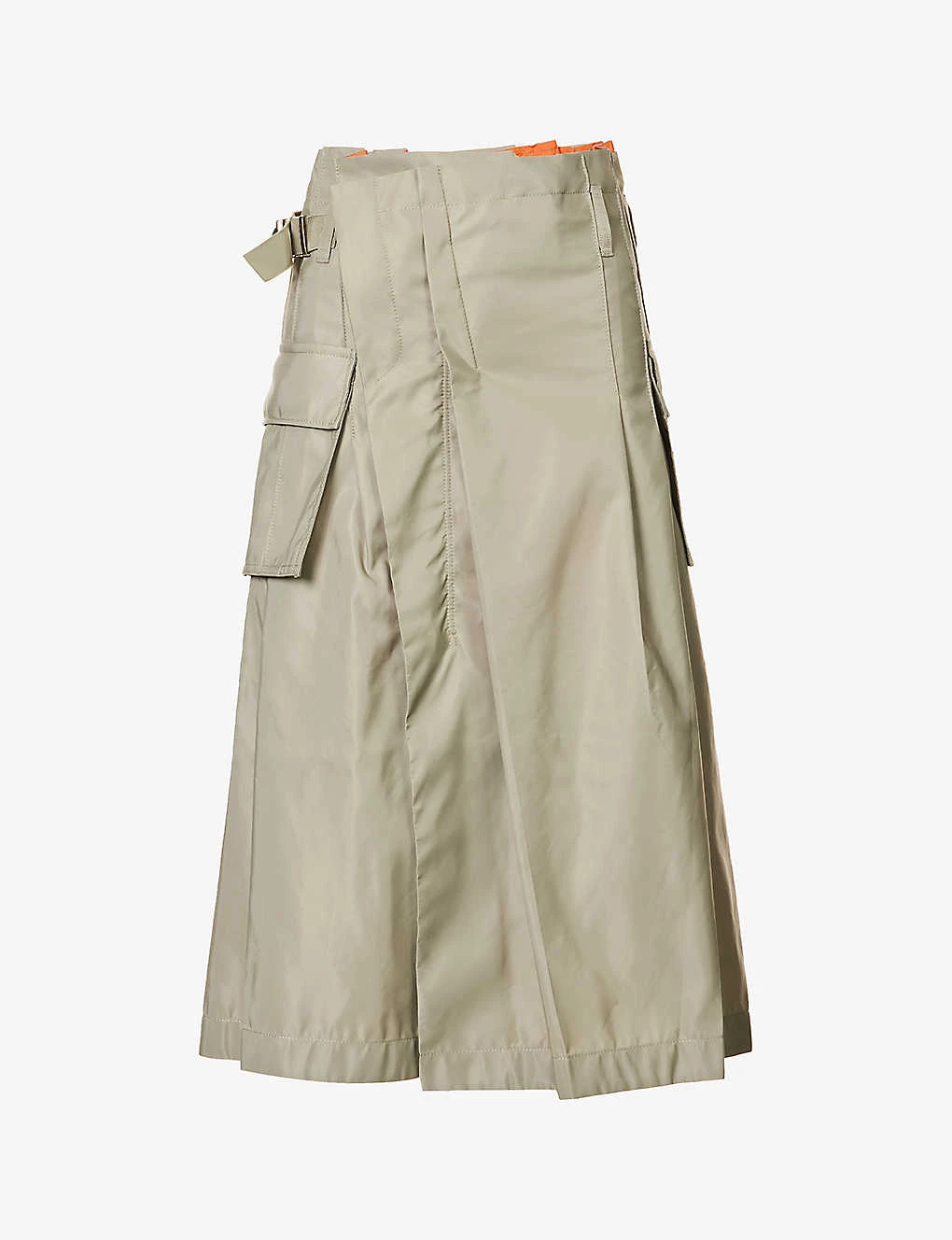 Sacai Pleated Flap-pocket Shell Midi Skirt 3 Sacai Pleated Flap-pocket Shell Midi Skirt