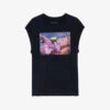 Zadig & Voltaire Cecilia Moon Graphic-print Cotton T-shirt -Ted Baker Store R04180441 ENCRE M