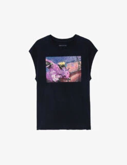 Zadig & Voltaire Cecilia Moon Graphic-print Cotton T-shirt