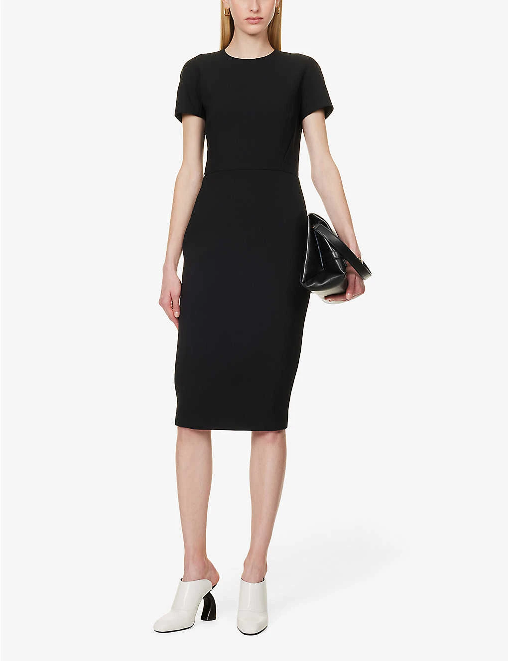 Victoria Beckham Slim-fit Round-neck Stretch-woven Midi Dress 4 Victoria Beckham Slim-fit Round-neck Stretch-woven Midi Dress - Image 2