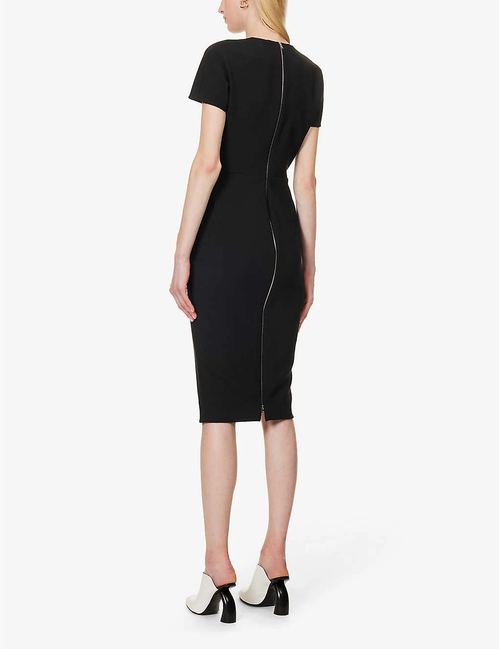 Victoria Beckham Slim-fit Round-neck Stretch-woven Midi Dress 6 Victoria Beckham Slim-fit Round-neck Stretch-woven Midi Dress - Image 4