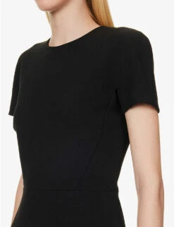 Victoria Beckham Slim-fit Round-neck Stretch-woven Midi Dress 12 Victoria Beckham Slim-fit Round-neck Stretch-woven Midi Dress -Ted Baker Store R04180535 BLACK ALT04