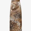 Roberto Cavalli Leopard-print High-rise Satin Midi Skirt 1 Roberto Cavalli Leopard-print High-rise Satin Midi Skirt -Ted Baker Store R04180668 MULTICOLOUR M