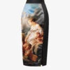 Roberto Cavalli Wild Leda Rococo-print High-rise Satin Midi Skirt -Ted Baker Store R04180669 MULTICOLOUR M