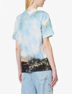 Roberto Cavalli Graphic-print Short-sleeved Cotton-jersey T-shirt -Ted Baker Store R04180673 MULTICOLOUR ALT03