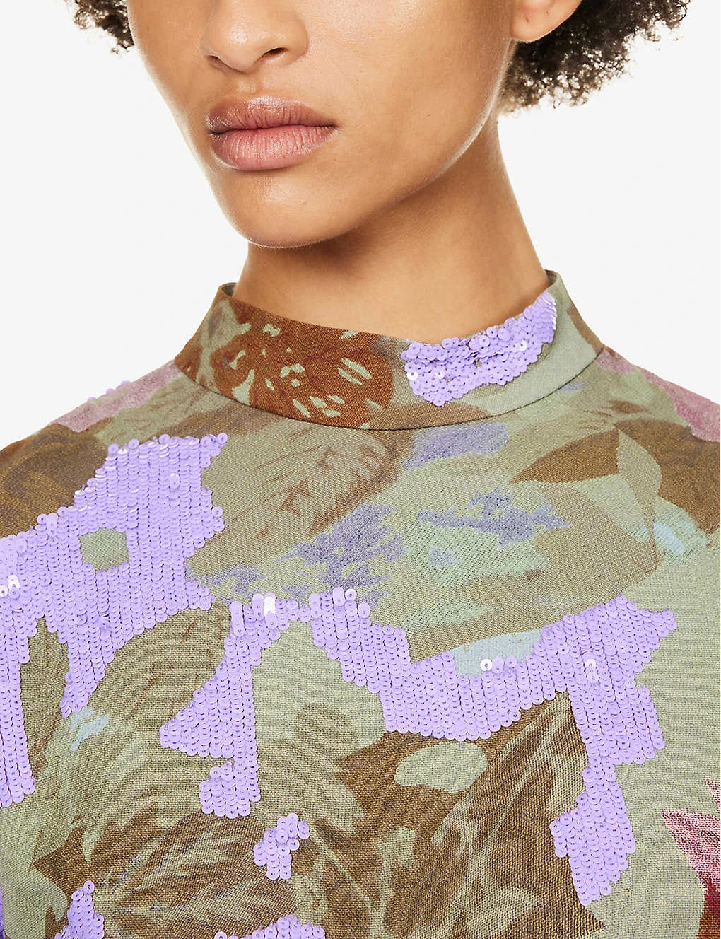 Dries Van Noten Floral-print Turtleneck Woven Top 8 Dries Van Noten Floral-print Turtleneck Woven Top - Image 6