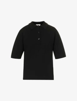 Dries Van Noten Waffle-knit Collared Merino Wool-knitted Polo Shirt