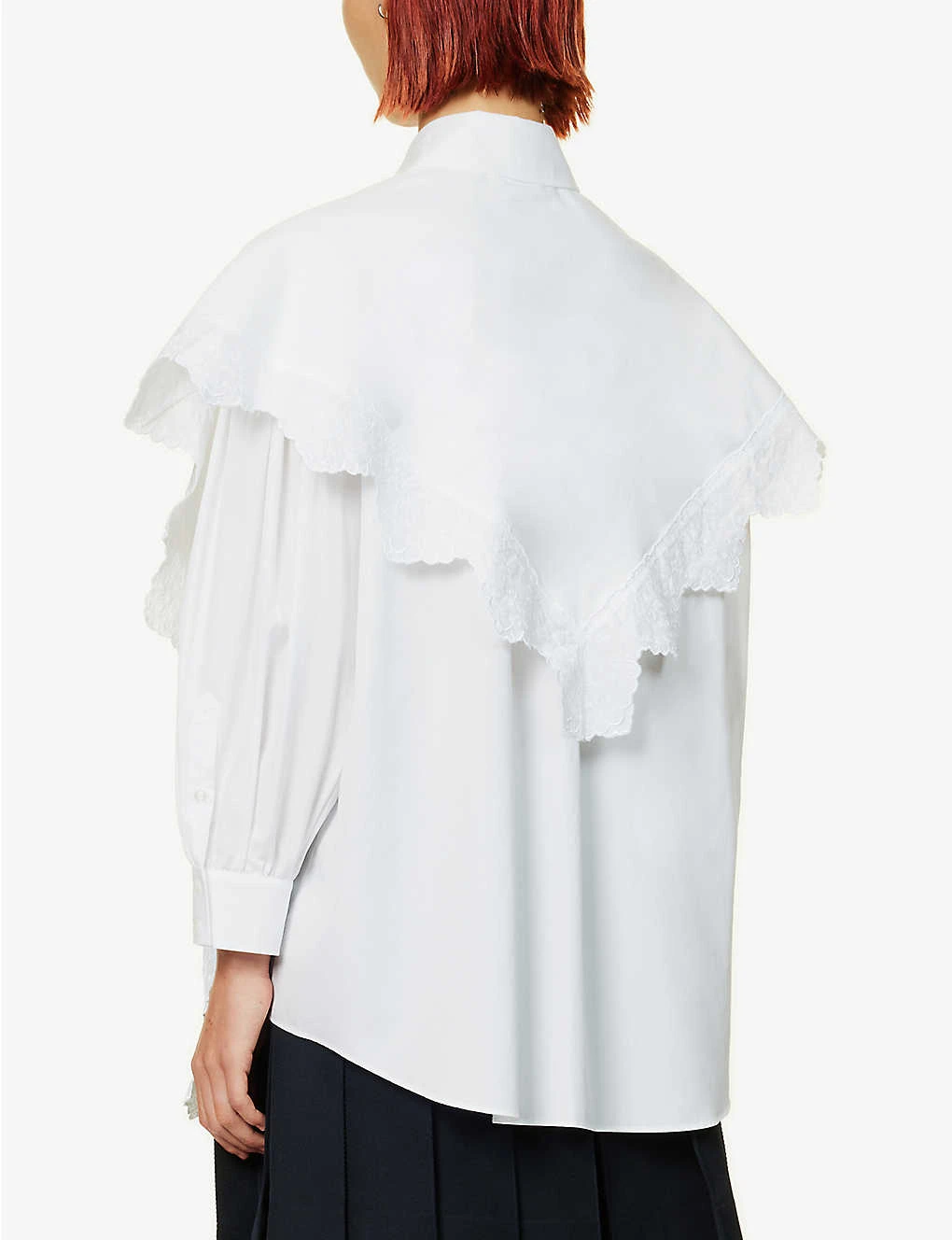 Simone Rocha Broderie-trim Panelled Cotton Shirt 6 Simone Rocha Broderie-trim Panelled Cotton Shirt - Image 4