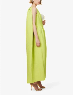 Clio Scoop-neck Woven Maxi Dress 8 Clio Scoop-neck Woven Maxi Dress -Ted Baker Store R04181115 GREENNEON ALT01