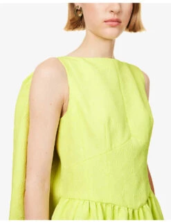 Clio Scoop-neck Woven Maxi Dress 11 Clio Scoop-neck Woven Maxi Dress -Ted Baker Store R04181115 GREENNEON ALT04