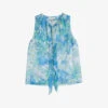 Ted Baker Chalote Floral-print Sleeveless Woven Top -Ted Baker Store R04181227 WHITE M