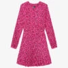 THE KOOPLES Floral-print Pleated-skirt Woven Mini Dress -Ted Baker Store R04181768 PINKBLACK M