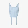 Dion Lee Combat Corseted Stretch-organic Cotton Top -Ted Baker Store R04181832 GLACIER M