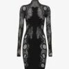 Dion Lee Cobra High-neck Knitted Mini Dress