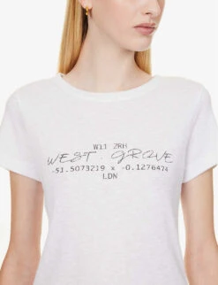 ME AND EM Flagship Graphic-print Cotton-jersey T-shirt -Ted Baker Store R04181871 BRIGHTWHITE ALT04