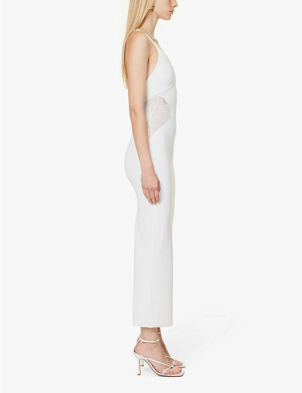 HERVE LEGER V-neck Pointelle-knit Fitted Midi Dress 5 HERVE LEGER V-neck Pointelle-knit Fitted Midi Dress - Image 3