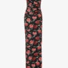Magda Butrym Floral-print Strapless Stretch-woven Maxi Dress 2 Magda Butrym Floral-print Strapless Stretch-woven Maxi Dress -Ted Baker Store R04183240 BLACK M