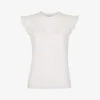 Whistles Frilled-trim Yoke Organic-cotton Tank Top 2 Whistles Frilled-trim Yoke Organic-cotton Tank Top -Ted Baker Store R04183644 WHITE M