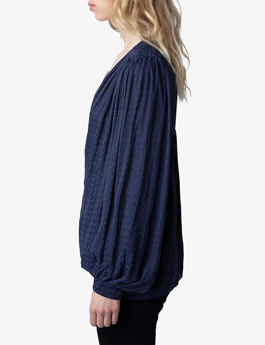 Zadig & Voltaire Tenew Tie-waist Long-sleeve Satin Blouse 5 Zadig & Voltaire Tenew Tie-waist Long-sleeve Satin Blouse - Image 3