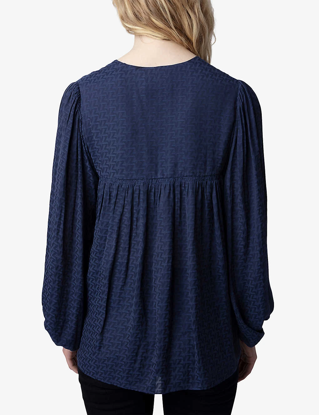 Zadig & Voltaire Tenew Tie-waist Long-sleeve Satin Blouse 6 Zadig & Voltaire Tenew Tie-waist Long-sleeve Satin Blouse - Image 4