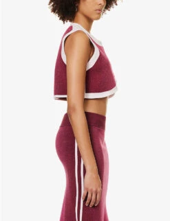 Dahlia Asymmetrical-hem Recycled Viscose-blend Top -Ted Baker Store R04183695 QUEENBURGUNDY ALT02