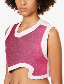 Dahlia Asymmetrical-hem Recycled Viscose-blend Top -Ted Baker Store R04183695 QUEENBURGUNDY ALT04