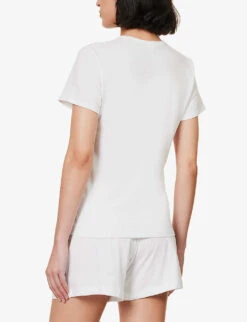 Carly Short-sleeved Organic-cotton Top -Ted Baker Store R04183735 WHITE ALT02
