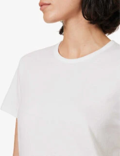 Carly Short-sleeved Organic-cotton Top -Ted Baker Store R04183735 WHITE ALT03