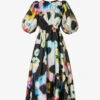 Stine Goya Elizabeth Floral-print Regular-fit Recycled Polyester-blend Midi Dress