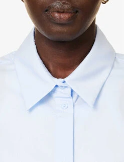 Testimony Relaxed-fit Cotton-poplin Shirt -Ted Baker Store R04183796 BLUE ALT05