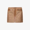 Versace Monogram Slim-fit Woven Mini Skirt 2 Versace Monogram Slim-fit Woven Mini Skirt -Ted Baker Store R04185112 BROWNBEIGE M