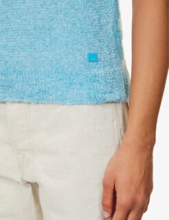 Acne Studios Katarina Ribbed-trim Knitted Top -Ted Baker Store R04185135 TEALBLUE ALT04