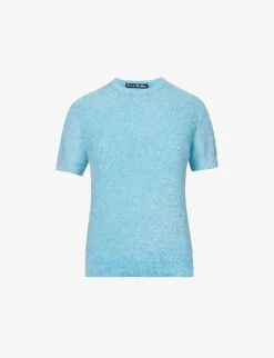Acne Studios Katarina Ribbed-trim Knitted Top