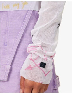 Acne Studios Emmbar Scribbles Graphic-print Mesh Top 12 Acne Studios Emmbar Scribbles Graphic-print Mesh Top -Ted Baker Store R04185138 WHITEMULTICOLOR ALT04