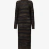 Acne Studios Kermelina Striped Knitted Midi Dress -Ted Baker Store R04185155 CHARCOALGREYBLACK M