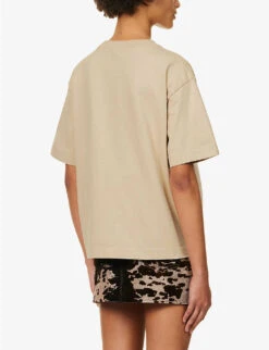 Acne Studios Edie Logo-print Cotton-jersey T-shirt -Ted Baker Store R04185159 CHAMPAGNEBEIGE ALT03