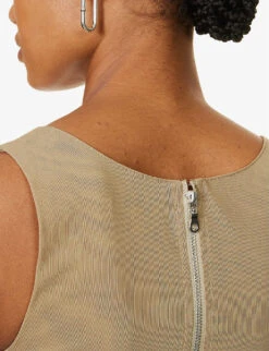 Campbell Textured Stretch-woven Top -Ted Baker Store R04185516 SILVERSAGE ALT04