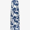 Navy Palm Print Cami Dress